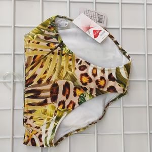 NEW Fantasie Kabini Oasis Mid Rise Bikini Brief Swim Bottom 502172 Animal Print